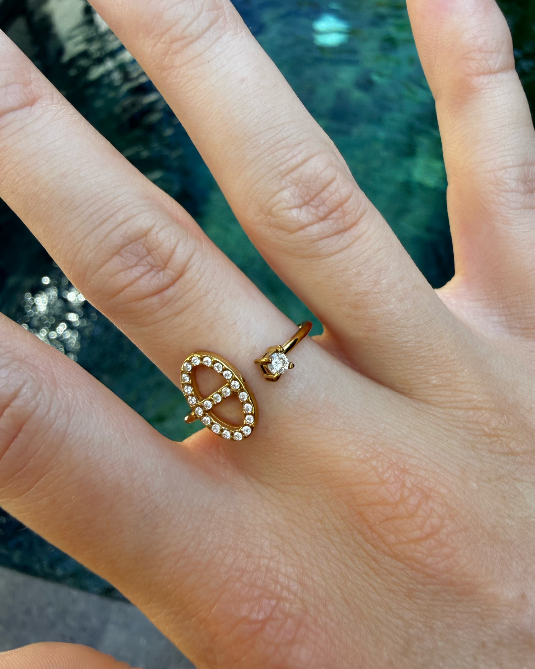 ANILLO ESLABÓN MARINO BRILLANTE ✨