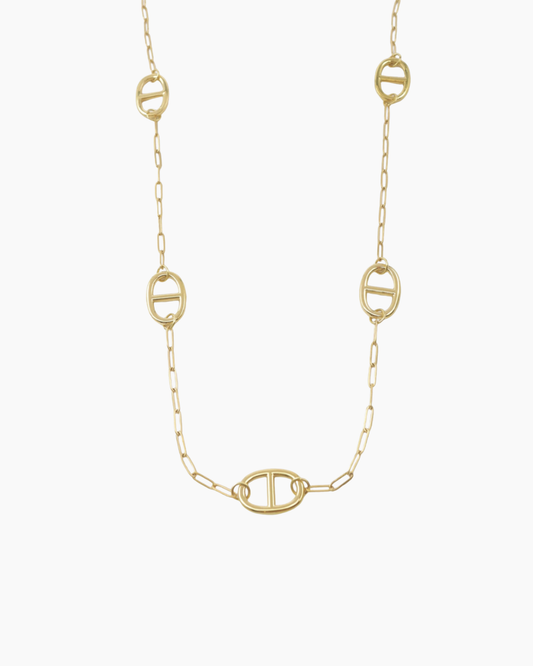 COLLAR LARGO ESLABÓN MARINO 🔗✨