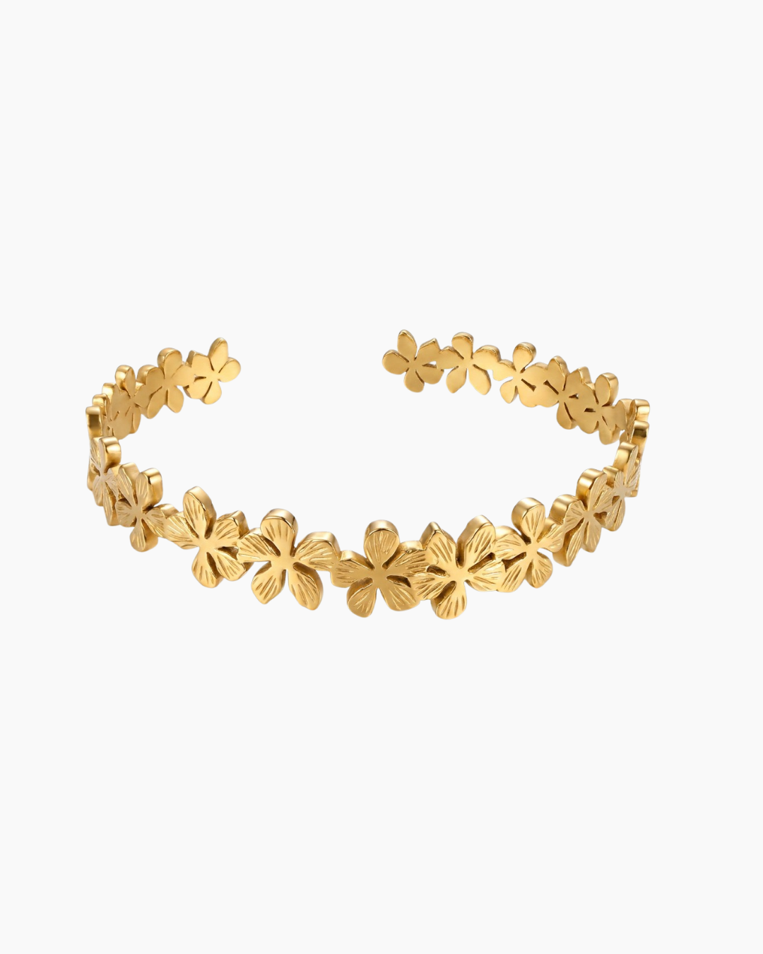 Brazalete  Floral Dorada