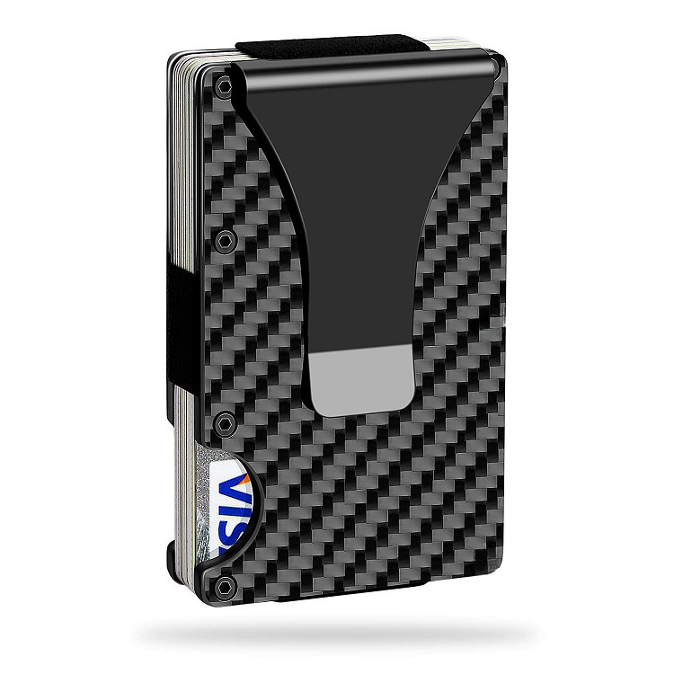Cartera y Tarjetero de Fibra de Carbono con Bloqueo RFID