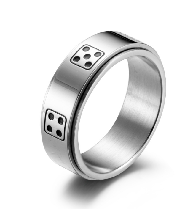 Anillo Rotatorio de Acero de Titanio para Hombres (Europeo y Americano)