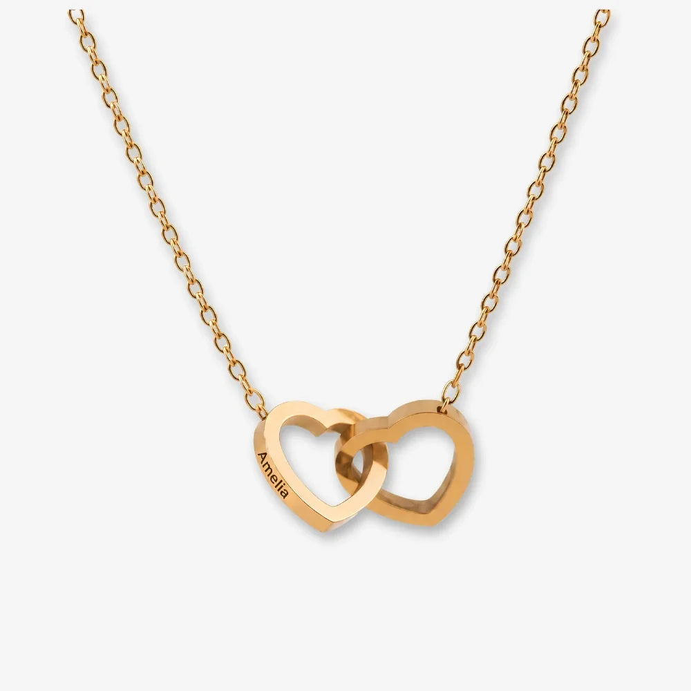 COLLAR CORAZONES ENTRELAZADOS ❤️✨