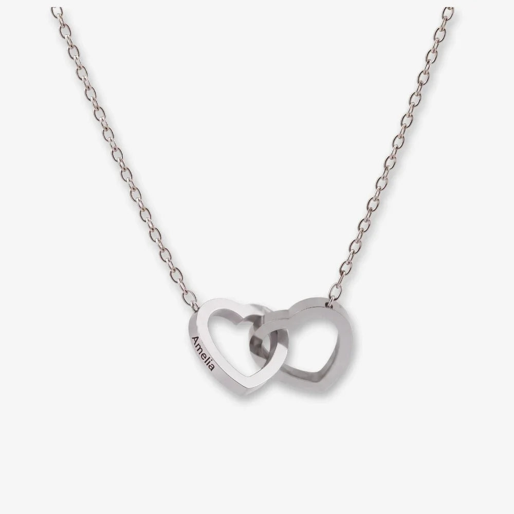 COLLAR CORAZONES ENTRELAZADOS ❤️✨