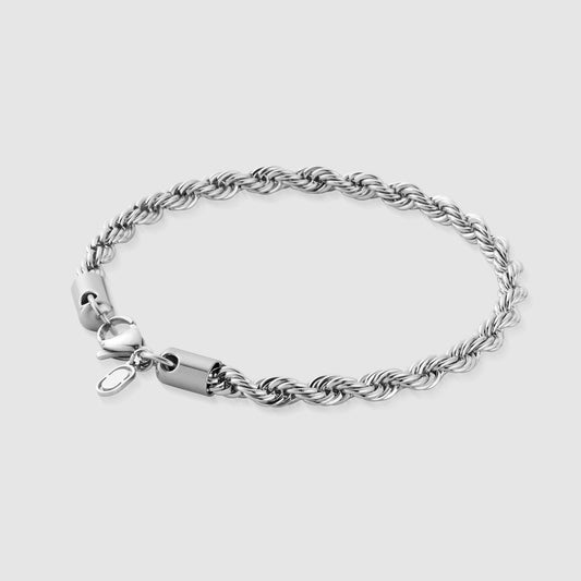 Pulsera de Cuerda (Plata) 5mm