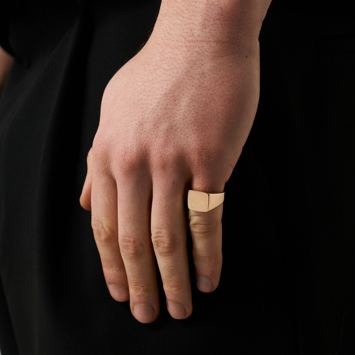ANILLO SELLO ORO ROSA ✨