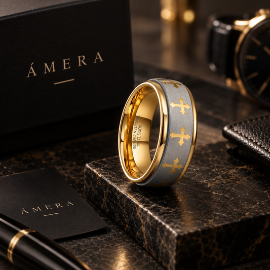 Anillo cruces hombre