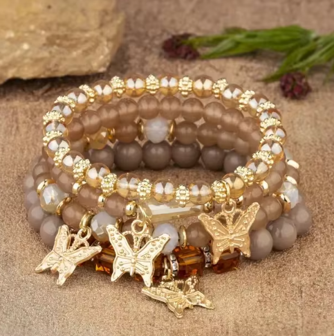 Pulseras de Cuentas Mariposa Encantada