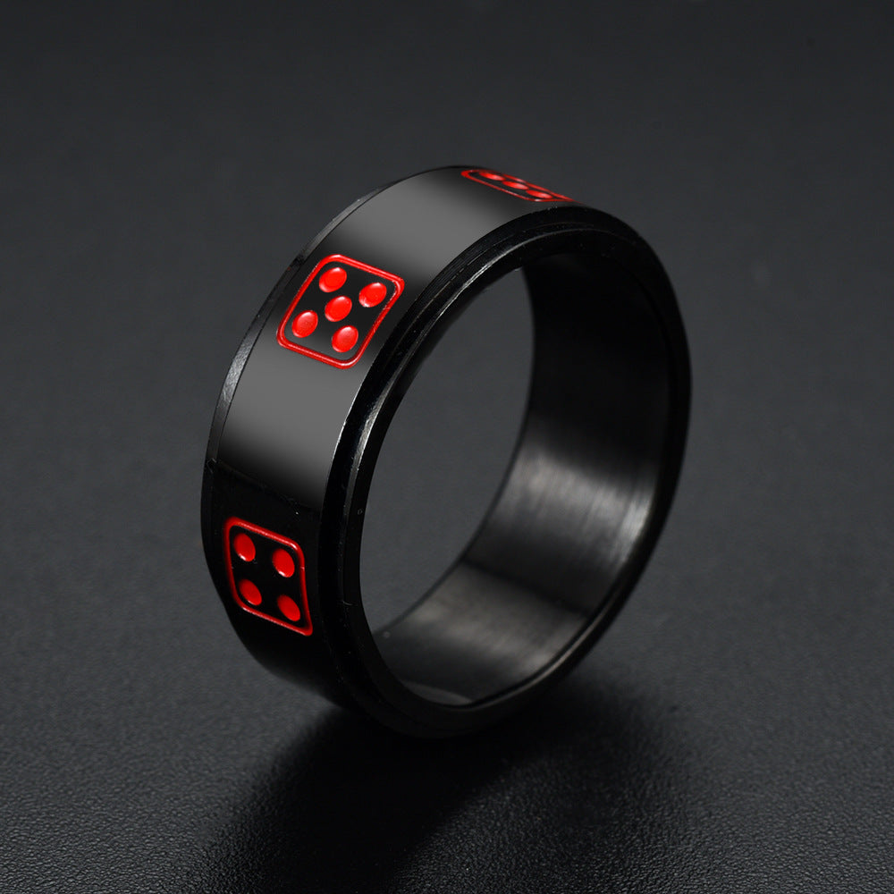 Anillo Rotatorio de Acero de Titanio para Hombres (Europeo y Americano)