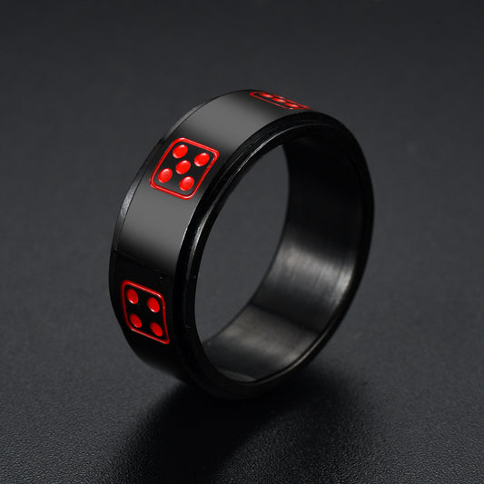 Anillo Rotatorio de Acero de Titanio para Hombres (Europeo y Americano)