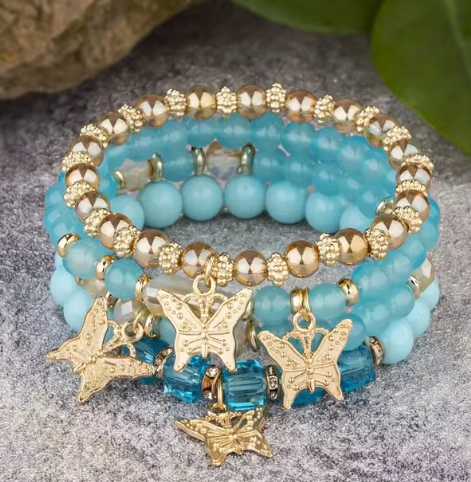 Pulseras de Cuentas Mariposa Encantada