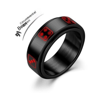 Anillo Rotatorio de Acero de Titanio para Hombres (Europeo y Americano)