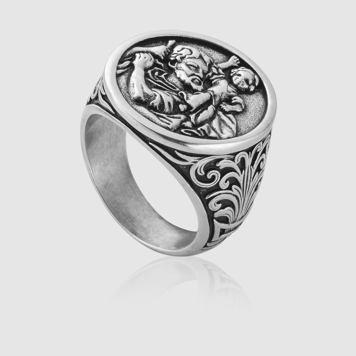 ANILLO SAN CRISTÓBAL PLATA ✝️🛡️