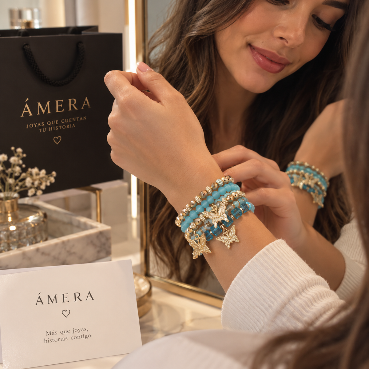 Pulseras de Cuentas Mariposa Encantada