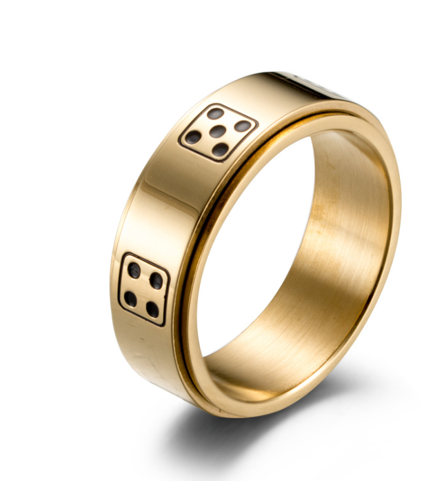 Anillo Rotatorio de Acero de Titanio para Hombres (Europeo y Americano)