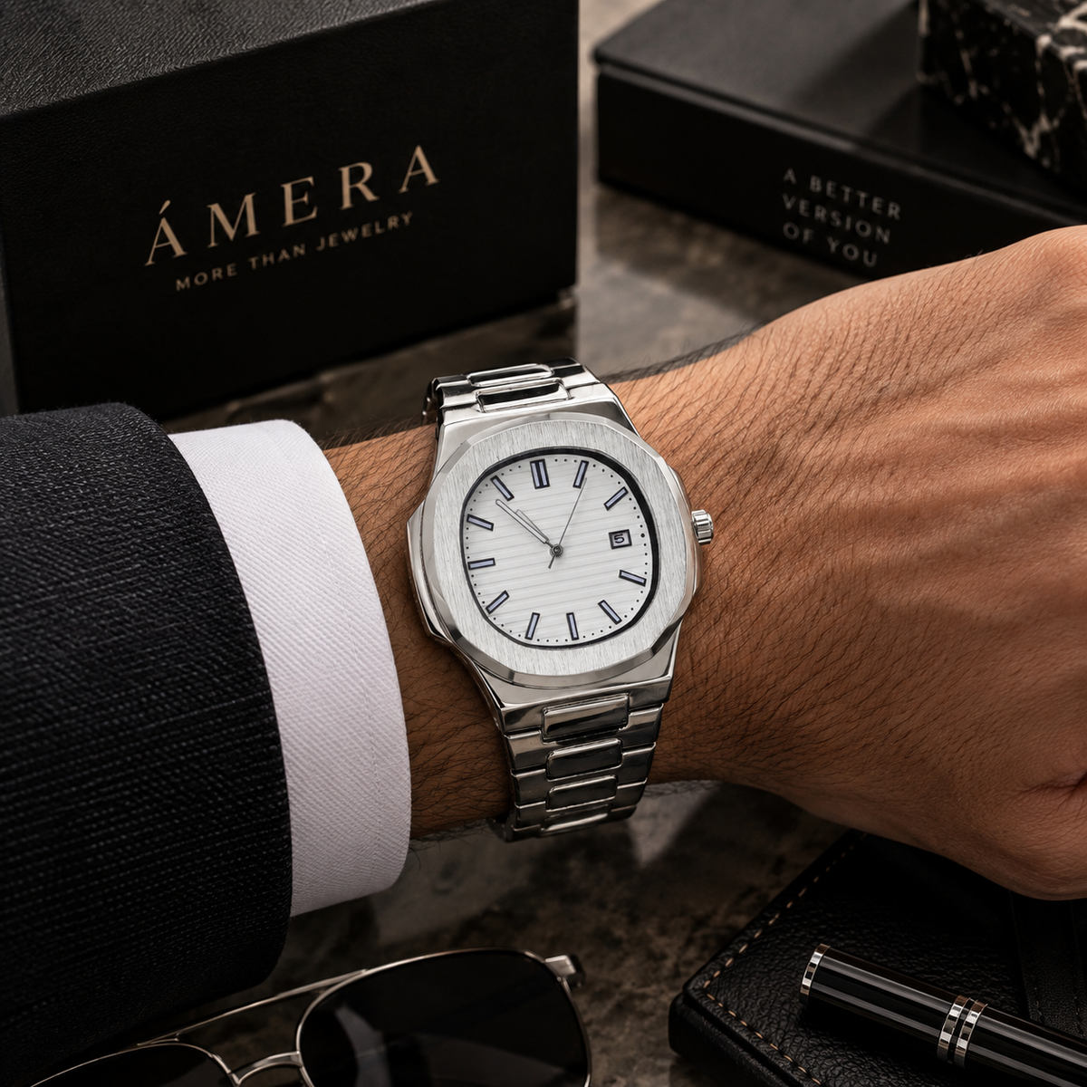 Relojes de Pulsera BARAMON para Hombres  de Acero Inoxidable