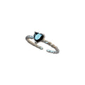 Anillo de Amor de Zirconia Negra en Plata de Ley S925