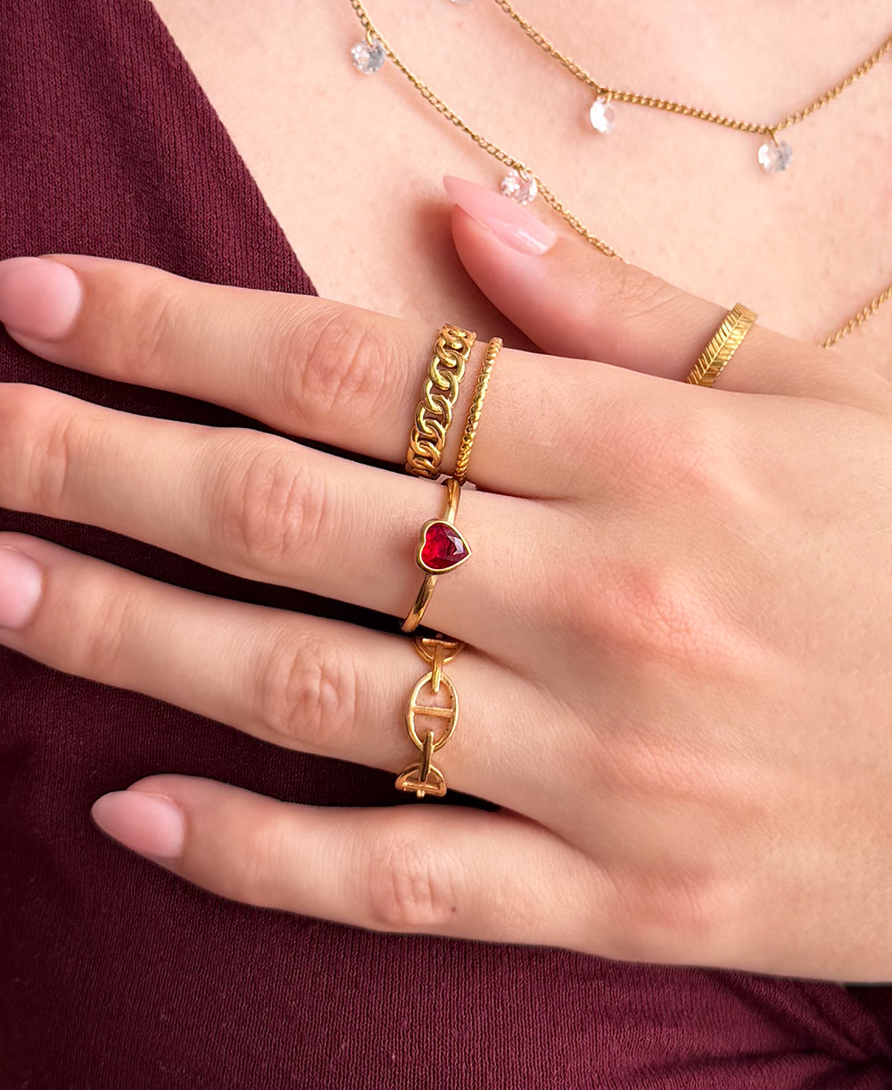 💚 Anillo Corazón Esmeralda