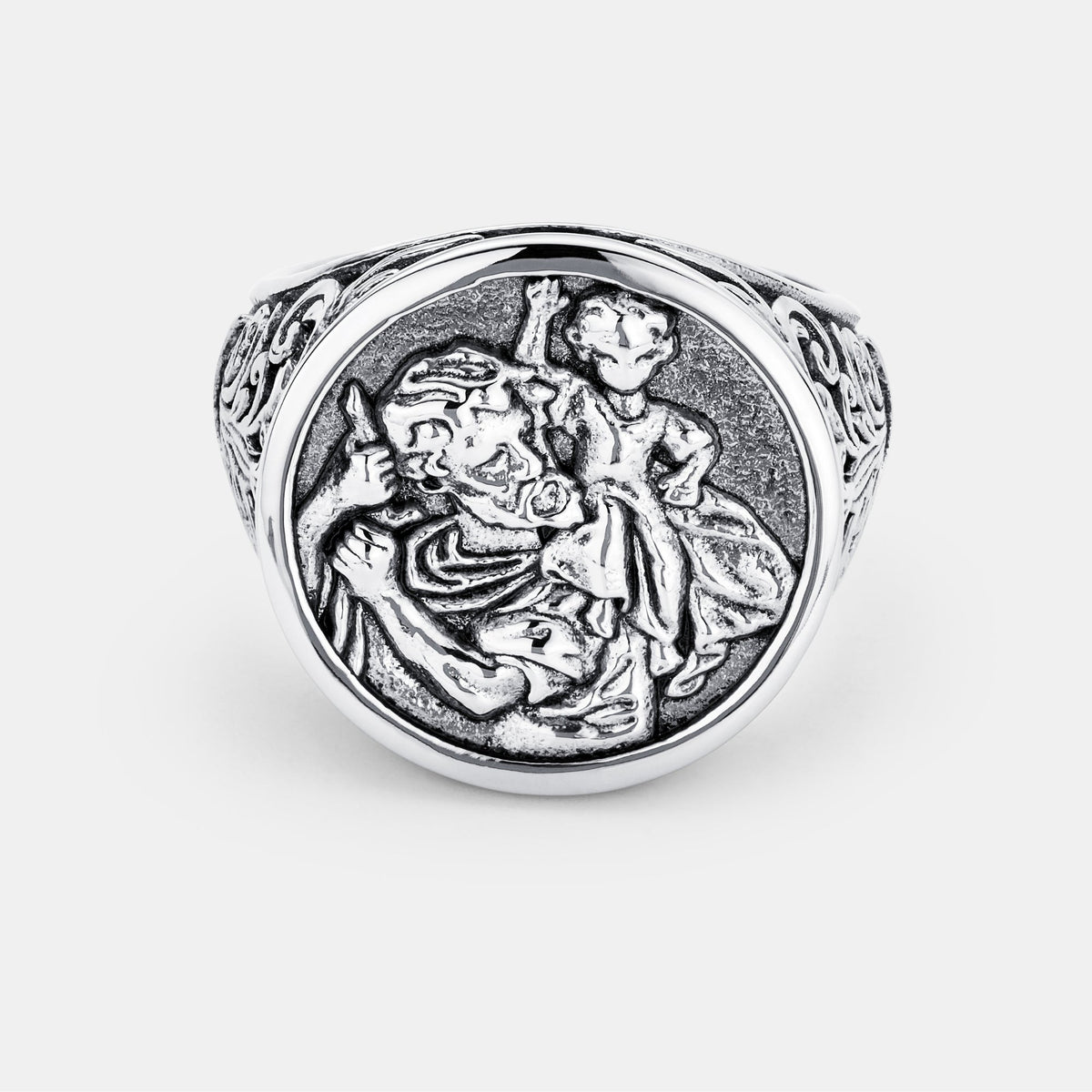 ANILLO SAN CRISTÓBAL PLATA ✝️🛡️